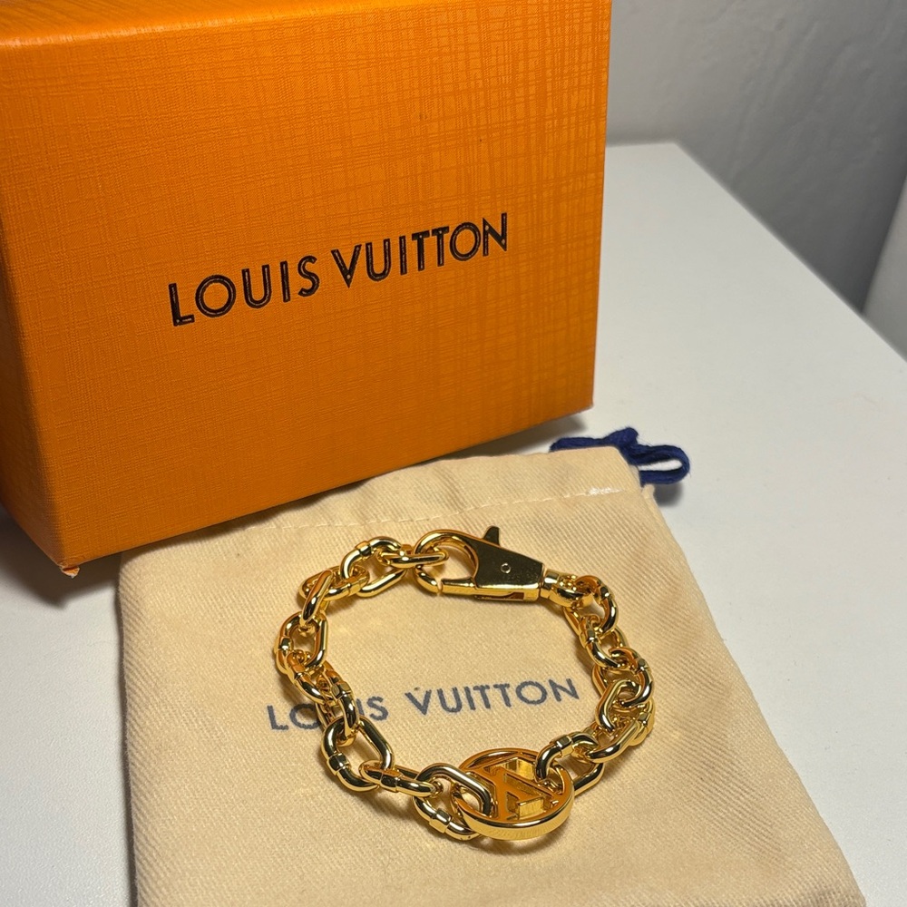 Louis Vuitton Gold Chain Link Bracelet